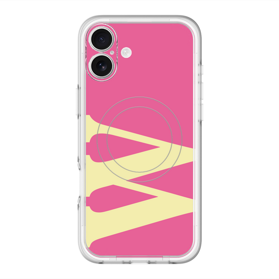 スリムプロテクションプレミアムケース with MagSafe［ オリジナル - initial color - W pink ］