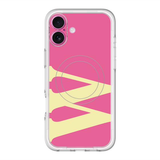 スリムプロテクションプレミアムケース with MagSafe［ オリジナル - initial color - W pink ］