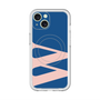 スリムプロテクションプレミアムケース with MagSafe［ オリジナル - initial color - W navy ］