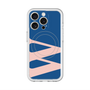 スリムプロテクションプレミアムケース with MagSafe［ オリジナル - initial color - W navy ］