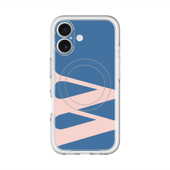 スリムプロテクションプレミアムケース with MagSafe［ オリジナル - initial color - W navy ］
