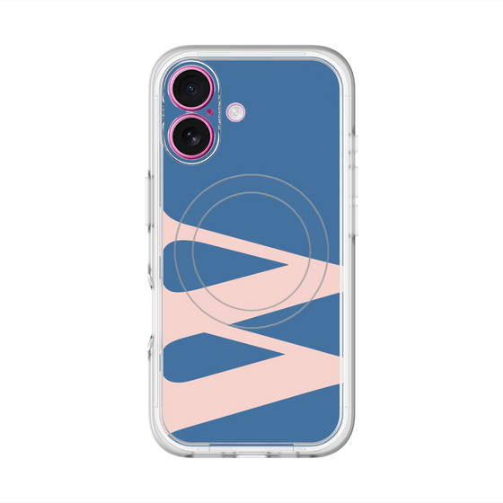 スリムプロテクションプレミアムケース with MagSafe［ オリジナル - initial color - W navy ］