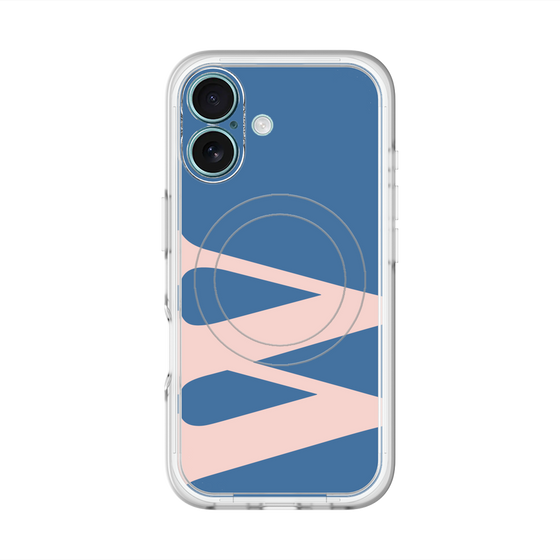 スリムプロテクションプレミアムケース with MagSafe［ オリジナル - initial color - W navy ］