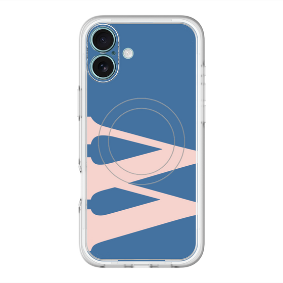 スリムプロテクションプレミアムケース with MagSafe［ オリジナル - initial color - W navy ］
