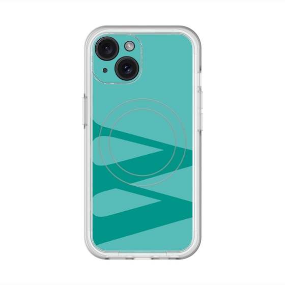 スリムプロテクションプレミアムケース with MagSafe［ オリジナル - initial color - W light green ］
