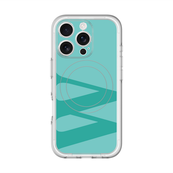 スリムプロテクションプレミアムケース with MagSafe［ オリジナル - initial color - W light green ］