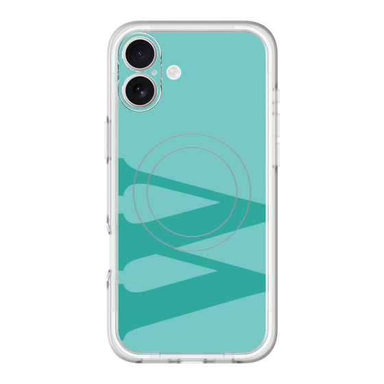 スリムプロテクションプレミアムケース with MagSafe［ オリジナル - initial color - W light green ］
