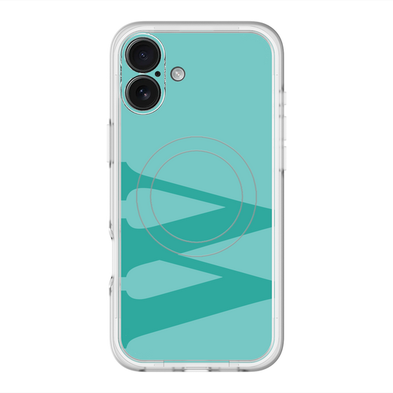 スリムプロテクションプレミアムケース with MagSafe［ オリジナル - initial color - W light green ］