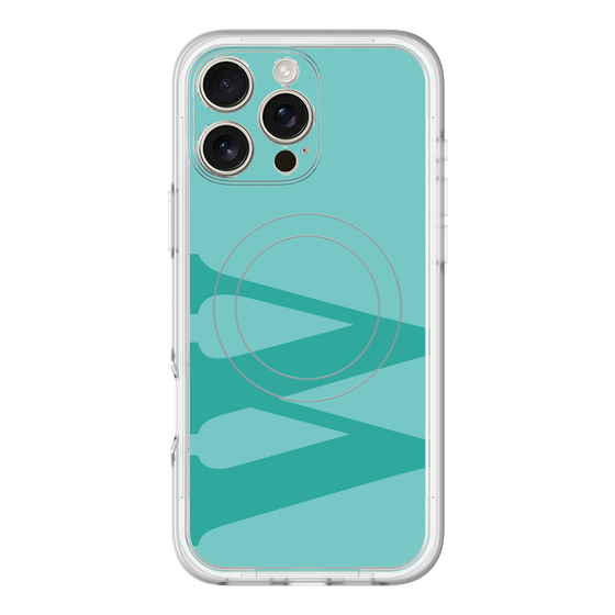 スリムプロテクションプレミアムケース with MagSafe［ オリジナル - initial color - W light green ］