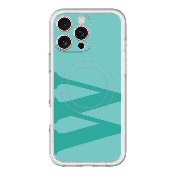 スリムプロテクションプレミアムケース with MagSafe［ オリジナル - initial color - W light green ］