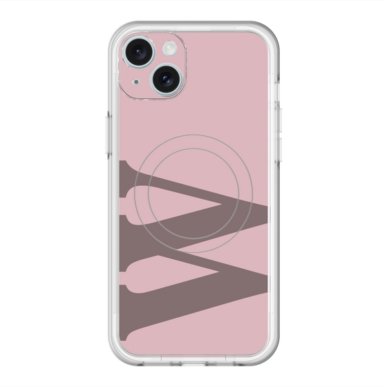 スリムプロテクションプレミアムケース with MagSafe［ オリジナル - initial color - W dusty pink ］
