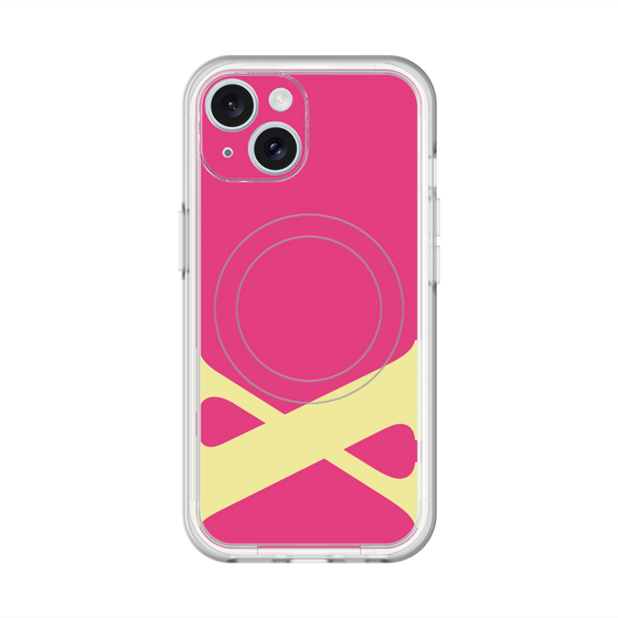 スリムプロテクションプレミアムケース with MagSafe［ オリジナル - initial color - X pink ］