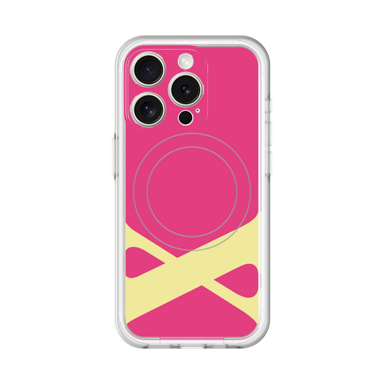 スリムプロテクションプレミアムケース with MagSafe［ オリジナル - initial color - X pink ］