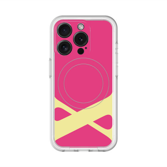 スリムプロテクションプレミアムケース with MagSafe［ オリジナル - initial color - X pink ］