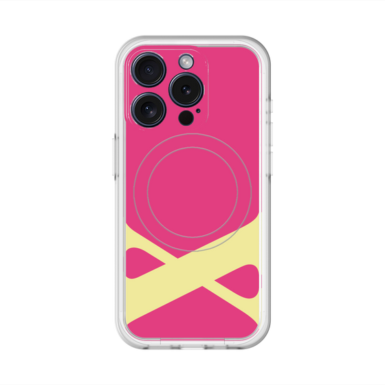 スリムプロテクションプレミアムケース with MagSafe［ オリジナル - initial color - X pink ］