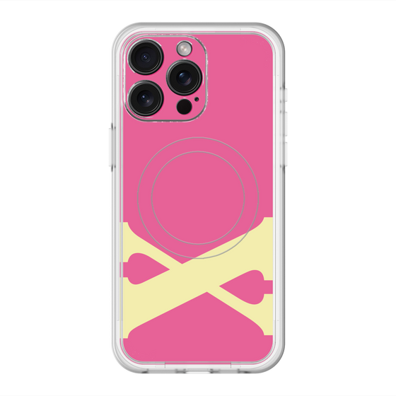 スリムプロテクションプレミアムケース with MagSafe［ オリジナル - initial color - X pink ］