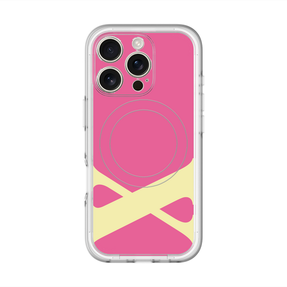 スリムプロテクションプレミアムケース with MagSafe［ オリジナル - initial color - X pink ］