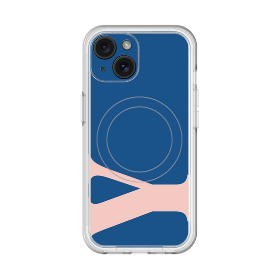 スリムプロテクションプレミアムケース with MagSafe［ オリジナル - initial color - Y navy ］