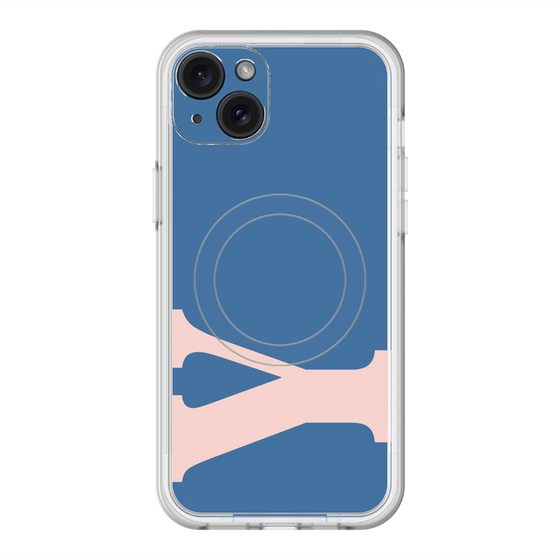 スリムプロテクションプレミアムケース with MagSafe［ オリジナル - initial color - Y navy ］
