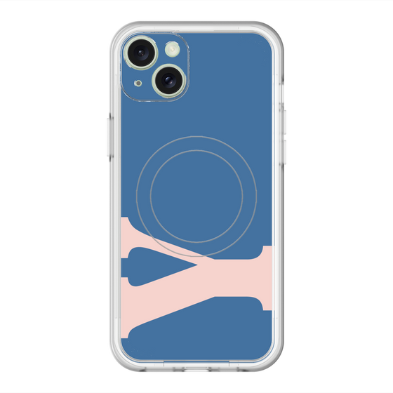 スリムプロテクションプレミアムケース with MagSafe［ オリジナル - initial color - Y navy ］