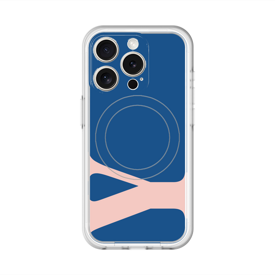 スリムプロテクションプレミアムケース with MagSafe［ オリジナル - initial color - Y navy ］