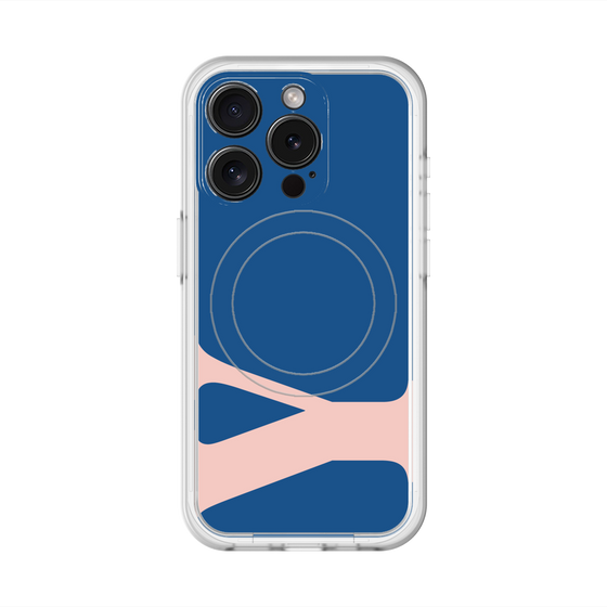 スリムプロテクションプレミアムケース with MagSafe［ オリジナル - initial color - Y navy ］