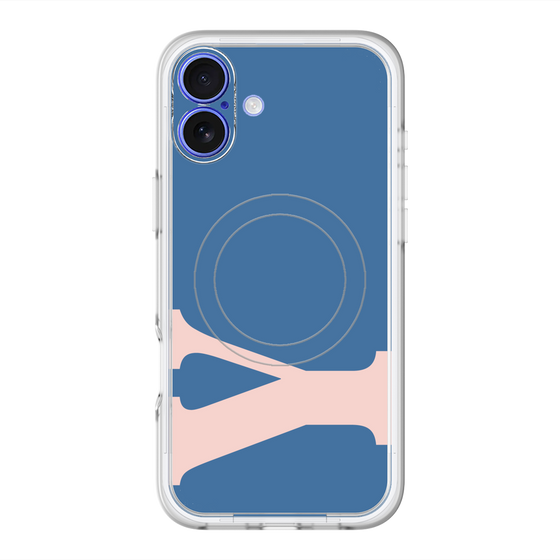 スリムプロテクションプレミアムケース with MagSafe［ オリジナル - initial color - Y navy ］