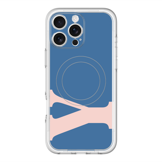 スリムプロテクションプレミアムケース with MagSafe［ オリジナル - initial color - Y navy ］