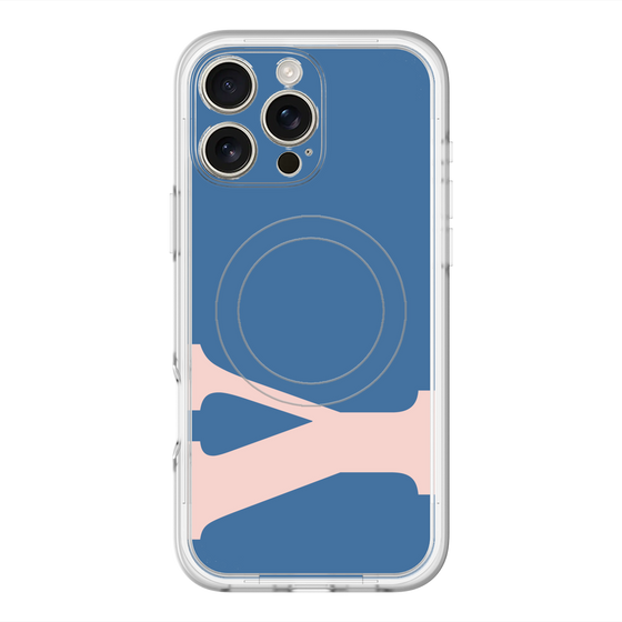 スリムプロテクションプレミアムケース with MagSafe［ オリジナル - initial color - Y navy ］