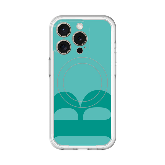 スリムプロテクションプレミアムケース with MagSafe［ オリジナル - initial color - B light green ］