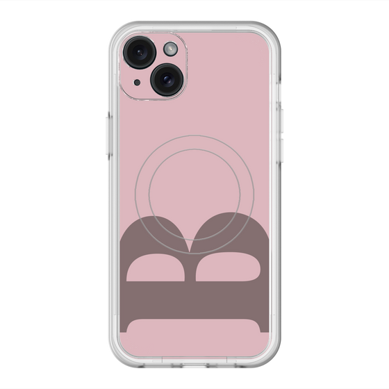 スリムプロテクションプレミアムケース with MagSafe［ オリジナル - initial color - B dusty pink ］