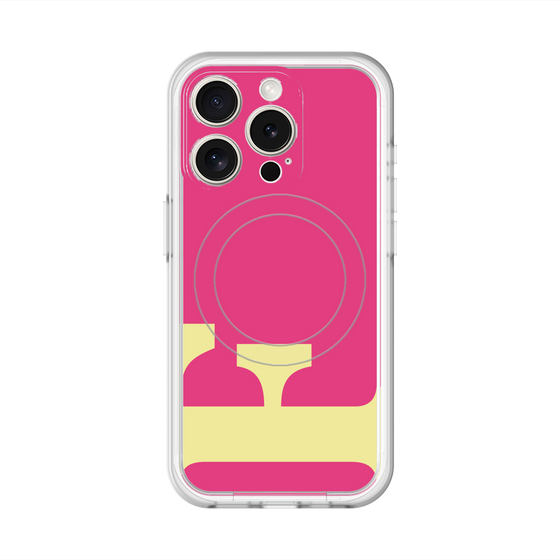 スリムプロテクションプレミアムケース with MagSafe［ オリジナル - initial color - F pink ］