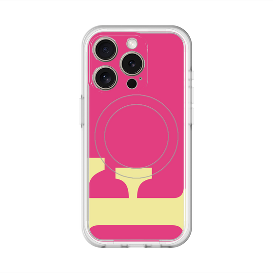 スリムプロテクションプレミアムケース with MagSafe［ オリジナル - initial color - F pink ］