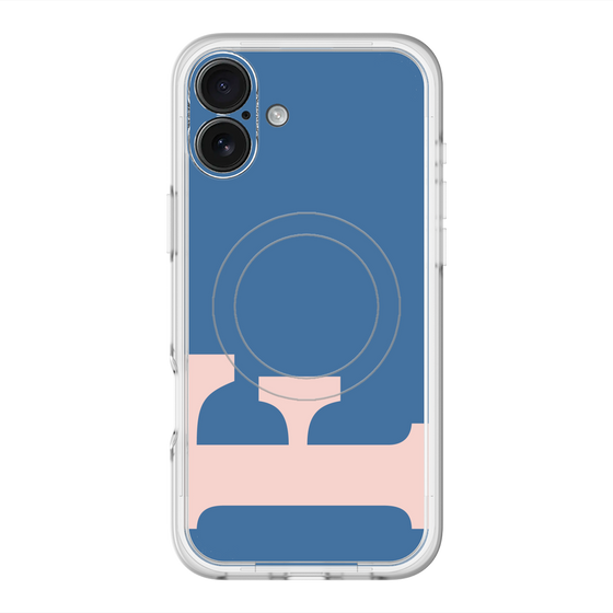 スリムプロテクションプレミアムケース with MagSafe［ オリジナル - initial color - F navy ］