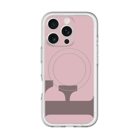 スリムプロテクションプレミアムケース with MagSafe［ オリジナル - initial color - F dusty pink ］