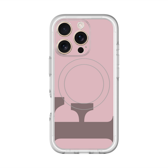 スリムプロテクションプレミアムケース with MagSafe［ オリジナル - initial color - F dusty pink ］