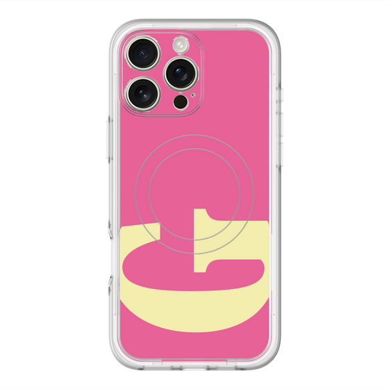スリムプロテクションプレミアムケース with MagSafe［ オリジナル - initial color - G pink ］