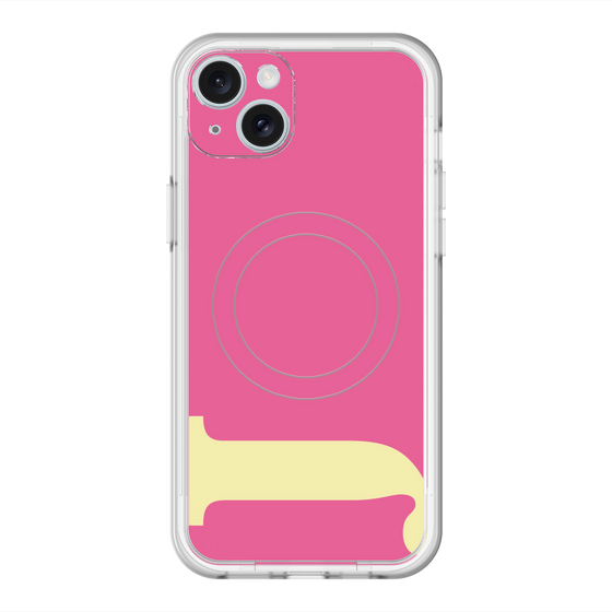 スリムプロテクションプレミアムケース with MagSafe［ オリジナル - initial color - J pink ］