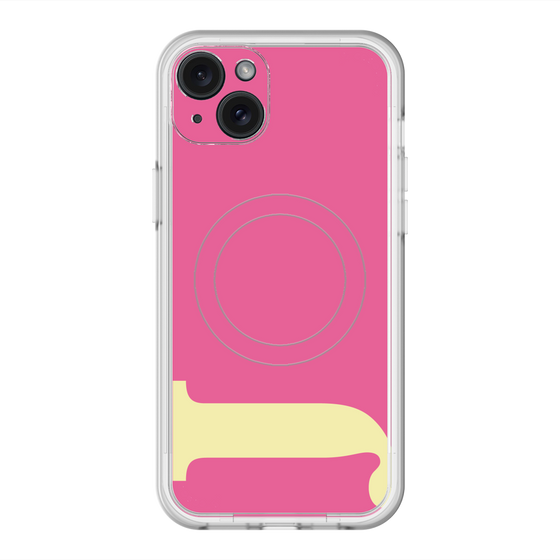 スリムプロテクションプレミアムケース with MagSafe［ オリジナル - initial color - J pink ］