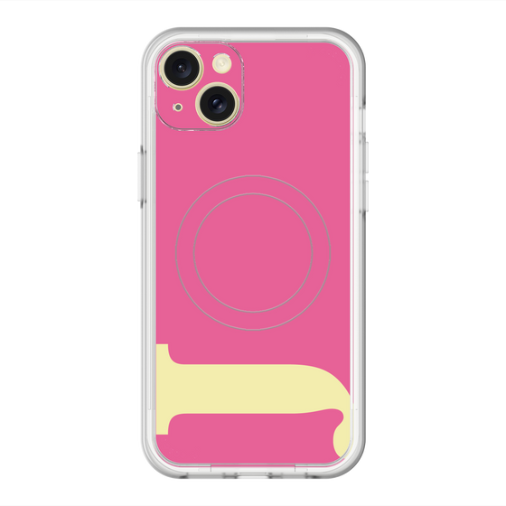スリムプロテクションプレミアムケース with MagSafe［ オリジナル - initial color - J pink ］