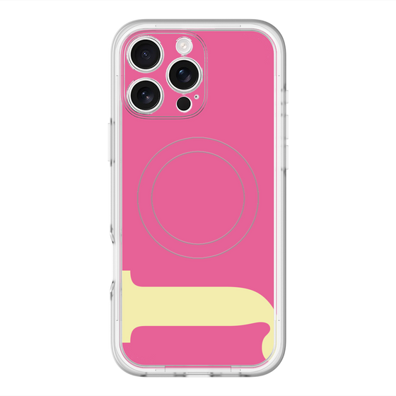 スリムプロテクションプレミアムケース with MagSafe［ オリジナル - initial color - J pink ］