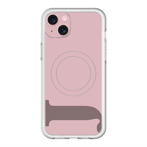 スリムプロテクションプレミアムケース with MagSafe［ オリジナル - initial color - J dusty pink ］