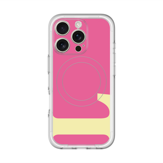 スリムプロテクションプレミアムケース with MagSafe［ オリジナル - initial color - L pink ］