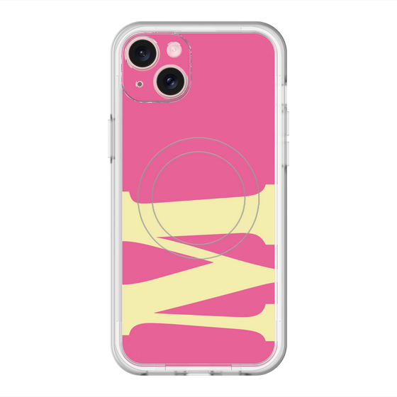スリムプロテクションプレミアムケース with MagSafe［ オリジナル - initial color - M pink ］
