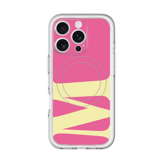 スリムプロテクションプレミアムケース with MagSafe［ オリジナル - initial color - M pink ］