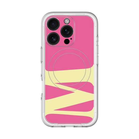 スリムプロテクションプレミアムケース with MagSafe［ オリジナル - initial color - M pink ］