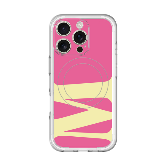 スリムプロテクションプレミアムケース with MagSafe［ オリジナル - initial color - M pink ］