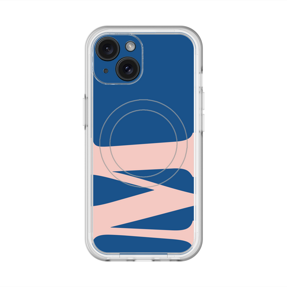 スリムプロテクションプレミアムケース with MagSafe［ オリジナル - initial color - M navy ］