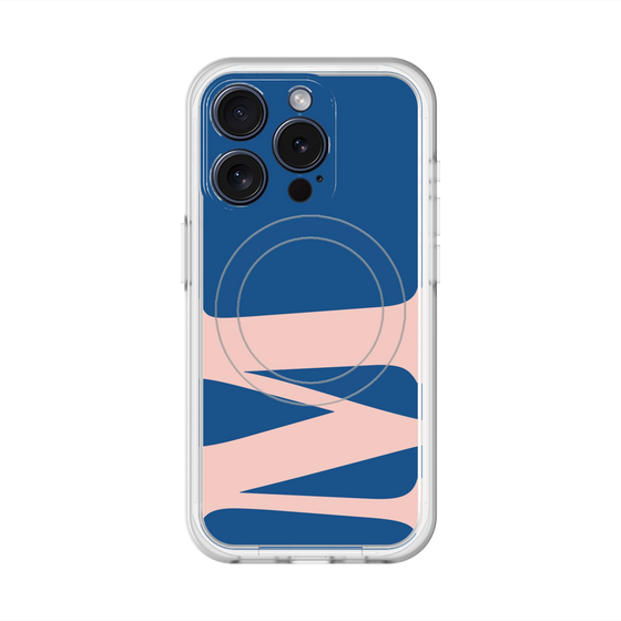 スリムプロテクションプレミアムケース with MagSafe［ オリジナル - initial color - M navy ］