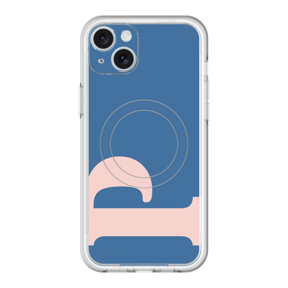 スリムプロテクションプレミアムケース with MagSafe［ オリジナル - initial color - P navy ］